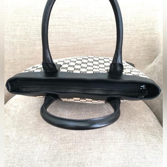 Authentic Gucci black grey monogram canvas tote bag - Picture 13 of 16